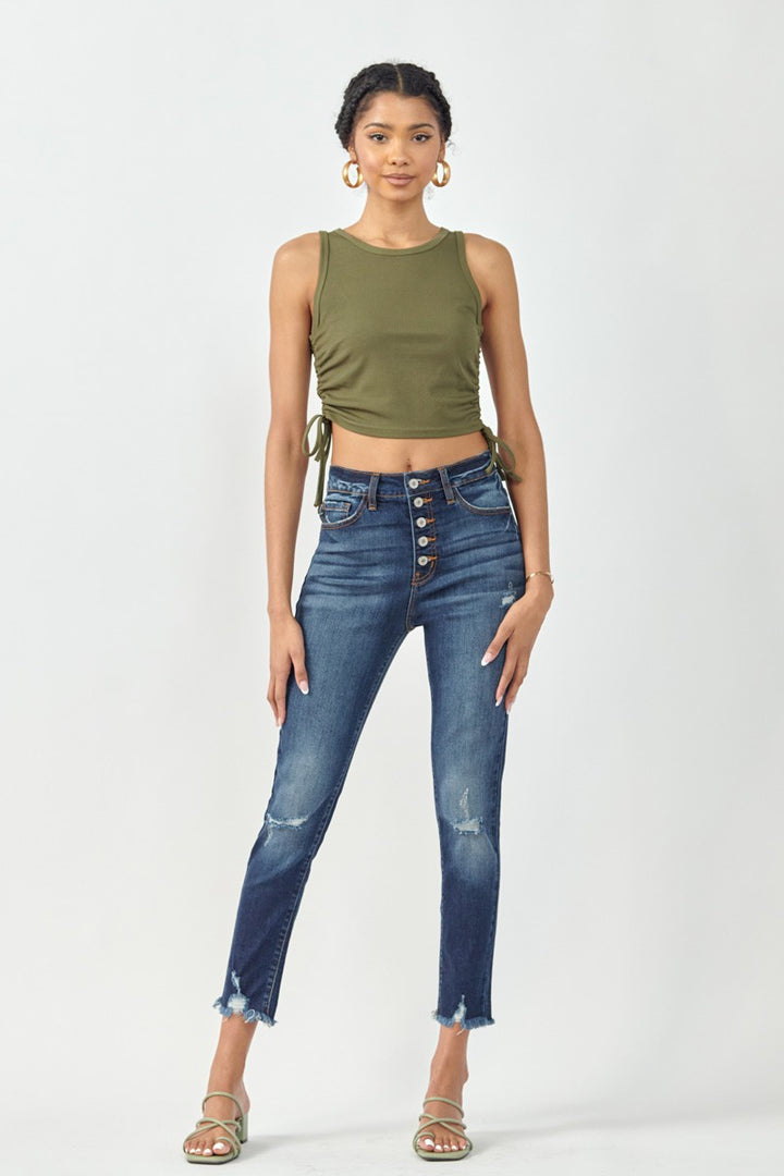 TILLEY FRAYED ANKLE HIGH WAISTED SKINNY