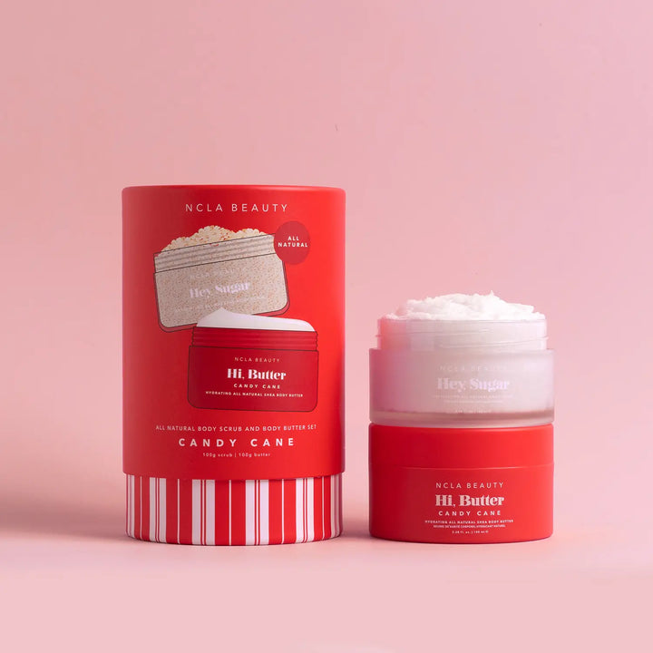 CANDY CANE BODY SCRUB + BODY BUTTER HOLIDAY GIFT SET