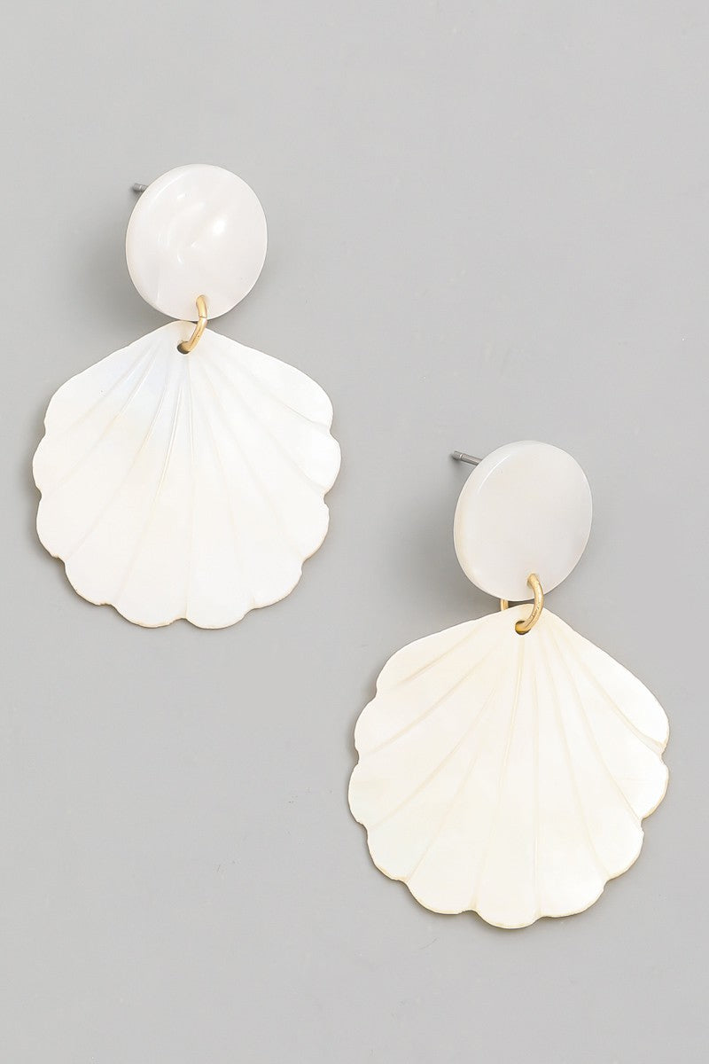 SPECIAL SHELL DROP EARRINGS - Brinisity