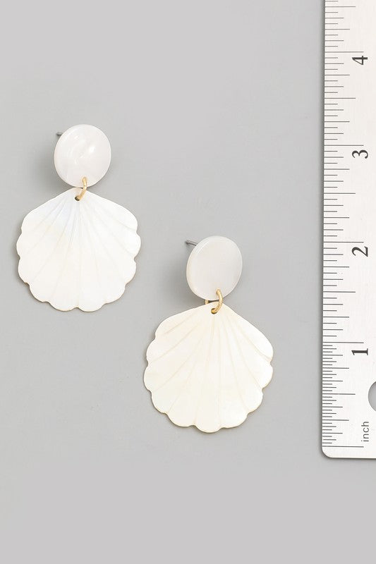 SPECIAL SHELL DROP EARRINGS - Brinisity