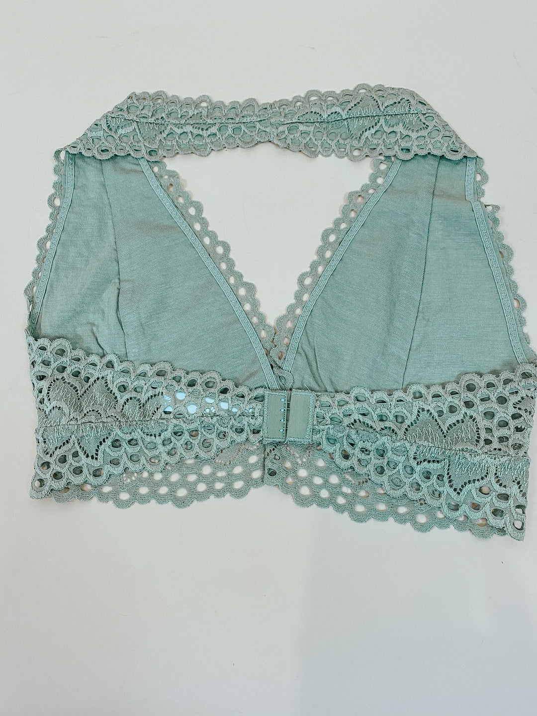 ZOE LACE HALTER BRALETTE - SAGE