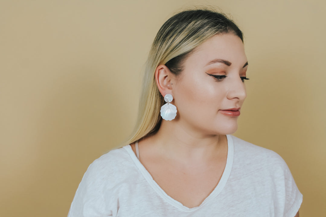 SPECIAL SHELL DROP EARRINGS - Brinisity