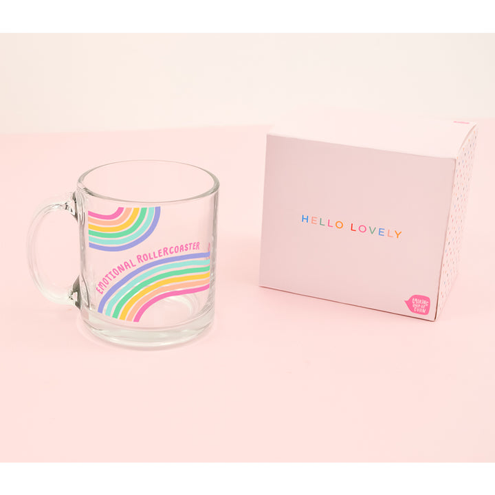 "EMOTIONAL ROLLERCOASTER" GLASS MUG