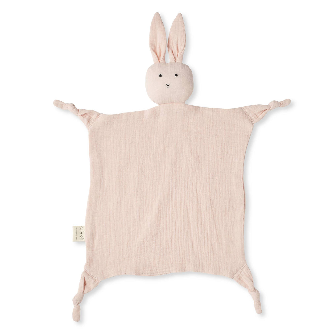 Cuddle Security Blanket Soft Muslin Cotton - Bunny (Pink)