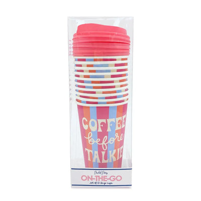 "COFFEE BEFORE TALKIE" TO GO CUP SET
