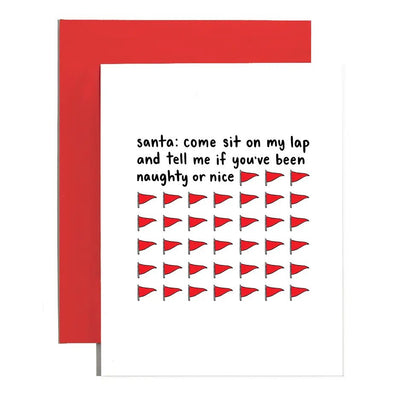 SANTA RED FLAG CARD