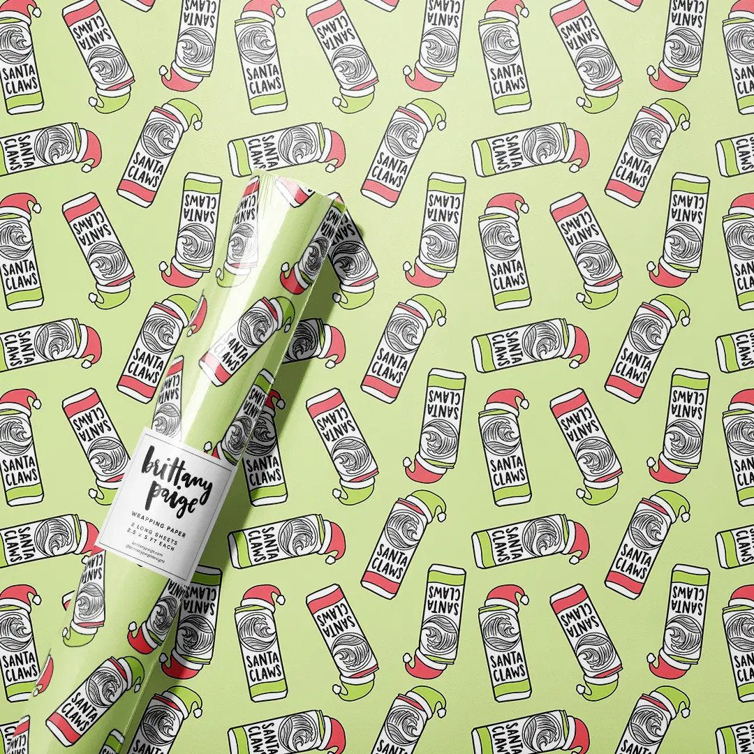 SELTZER SANTA HAT WRAPPING PAPER
