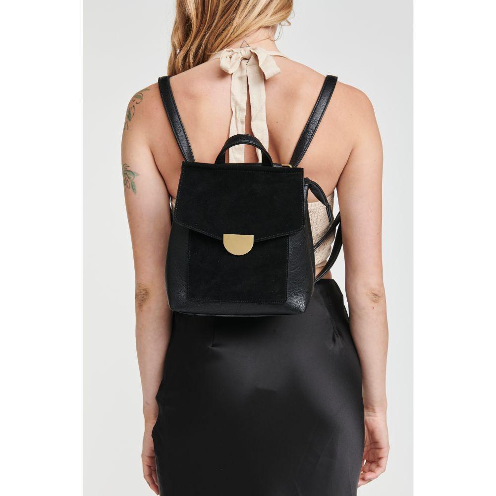 CLAUDETTE CROSSBODY BACKPACK - BLACK
