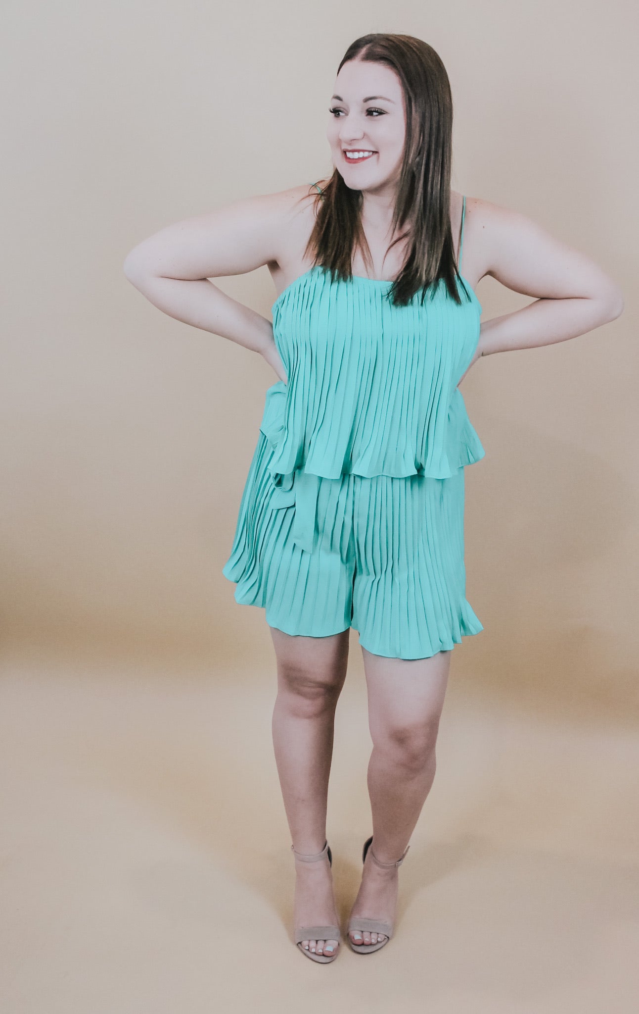 LUCKY PLEATED ROMPER